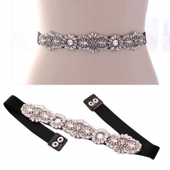Black Rhinestone Belt - Picture 7 of 7